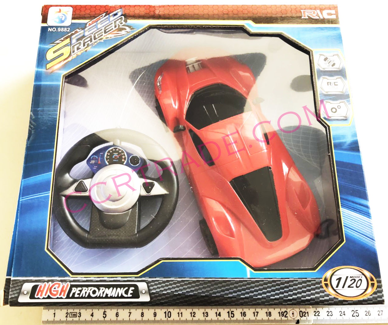 รถสปอร์ตบังคับพวงมาลัยไร้สายกล่อง 24 ซม.(1x3)