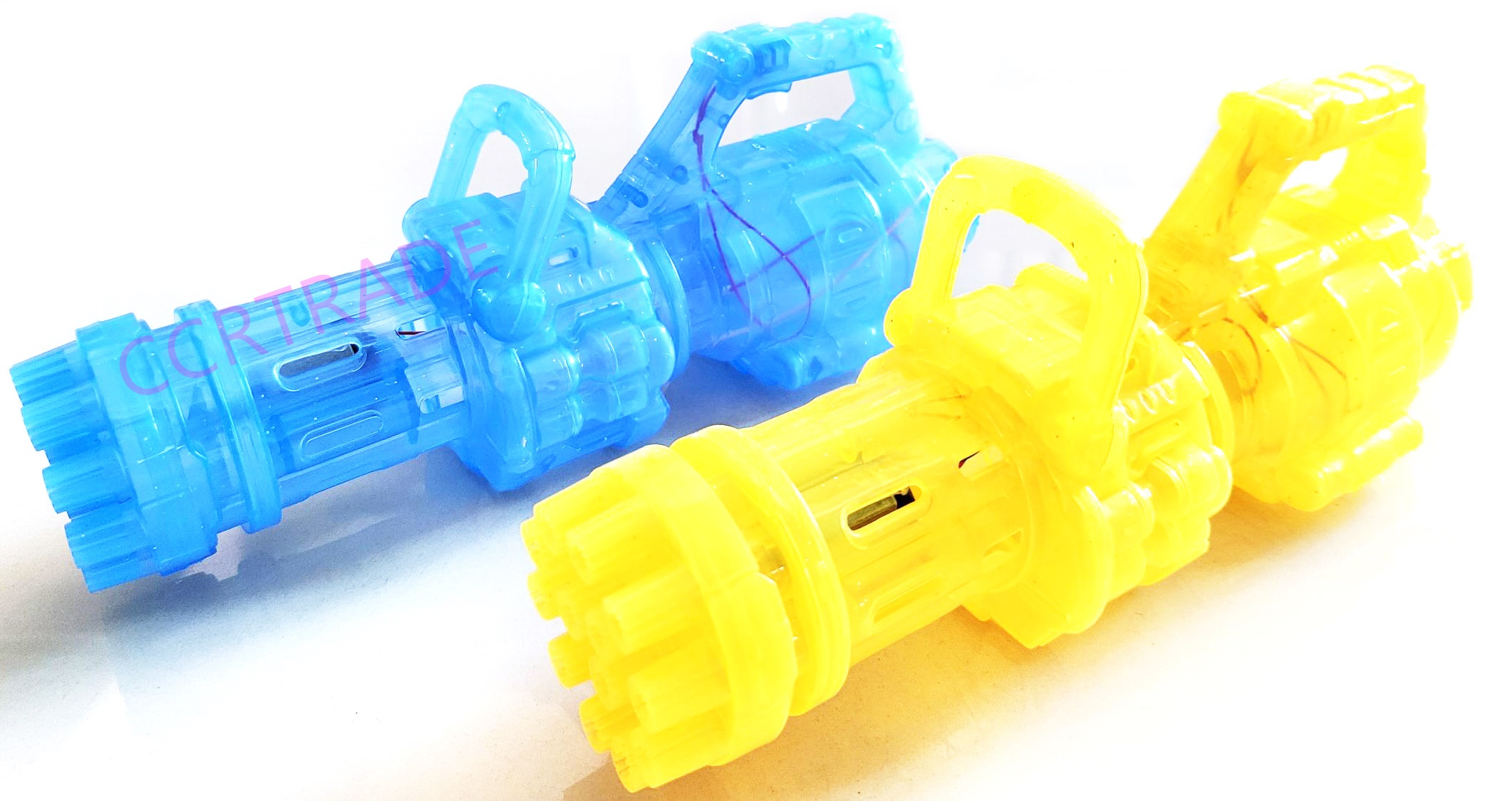 ปืนกลมือเป่าฟอง มีไฟ+น้ำยากล่อง 10x25 ซม.(งานห้าง)(1x3)