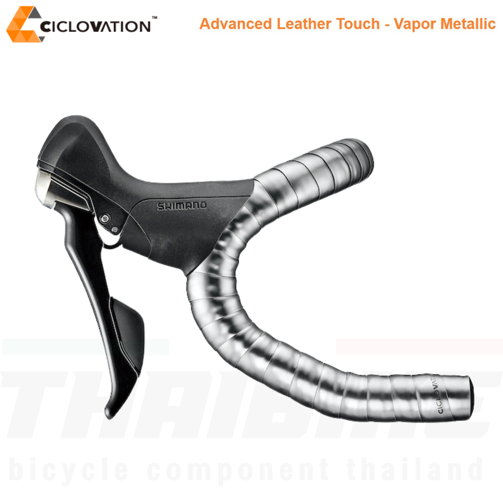 ผ้าพันแฮนด์จักรยานเสือหมอบ CICLOVATION Advanced Leather Touch - Vapor Metallic