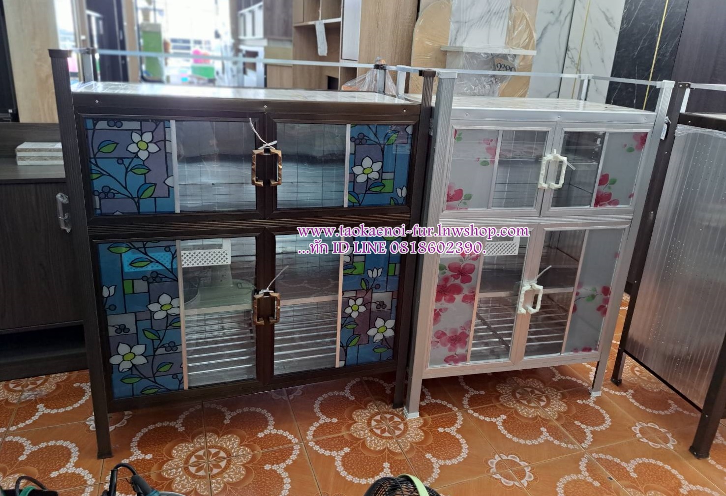 ตู้วางเตาหน้ากระเบื้อง ทรงสูง