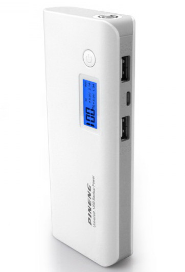 แบตเตอร์รี่สำรอง Pineng Powerbank 10000mAh รุ่น PN-968 แท้ มีจอLCDแสงผล (2Output) ส่งฟรี!!!