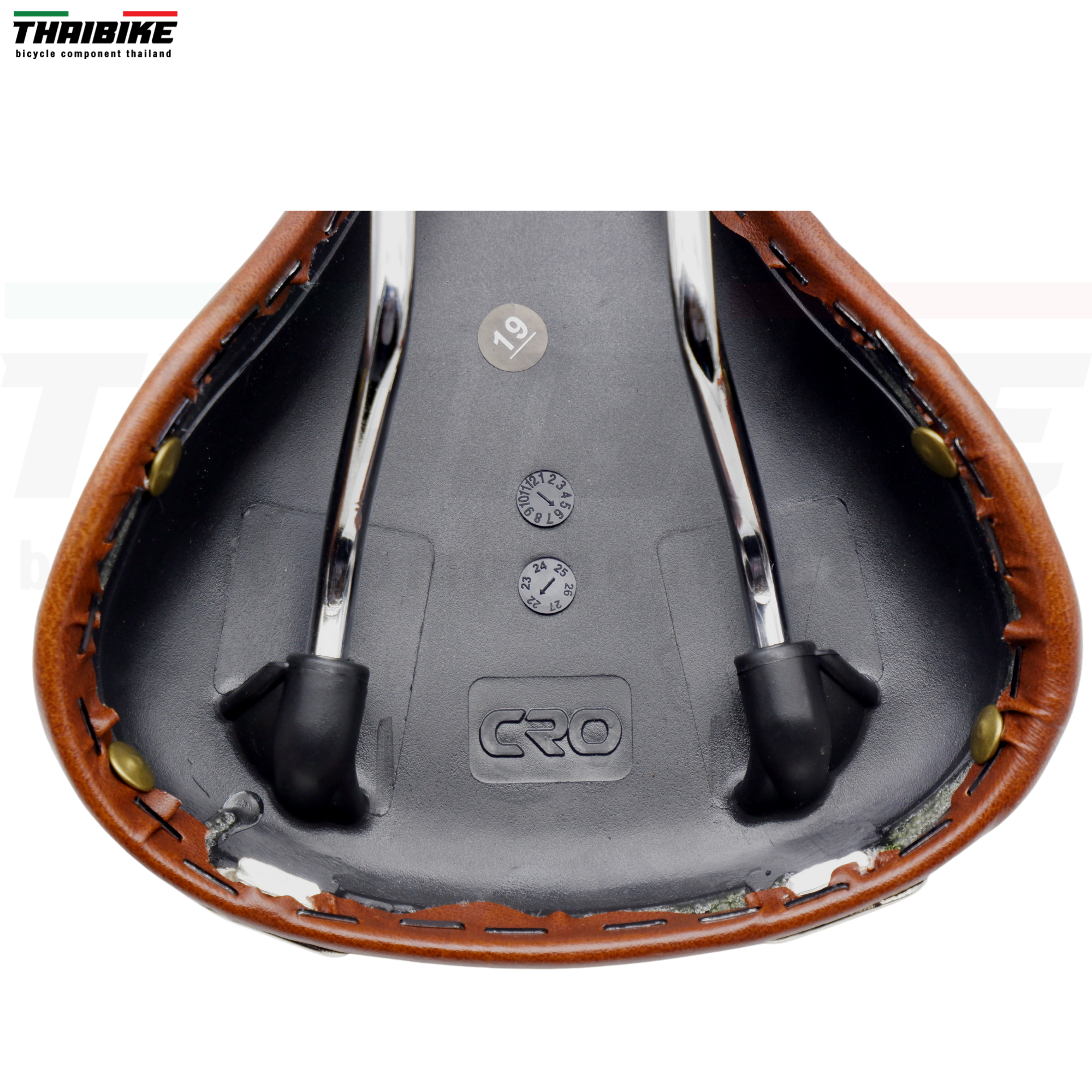 อานจักรยานหนังเทียม ทรงวินเทจ มีหูห้อยกระเป๋าหลัง