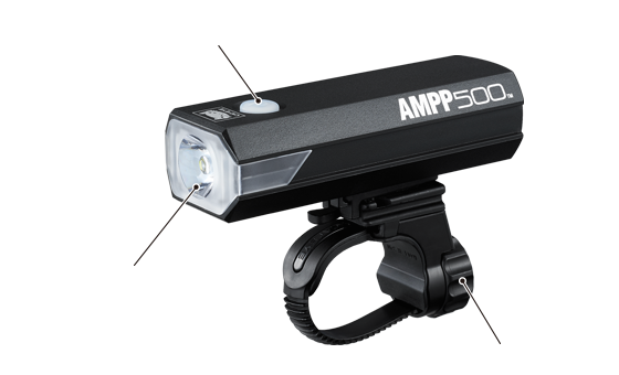 CATEYE : AMPP500 ไฟหน้า 500 Lumens [HL-EL085RC]