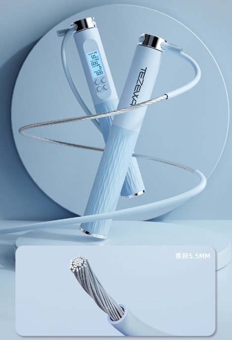 เชือกกระโดด ไร้สาย และมีสาย 2 in 1 นับจำนวนรอบ แคลอรี่ เวลา SPEED ROPE ส่งในไทย