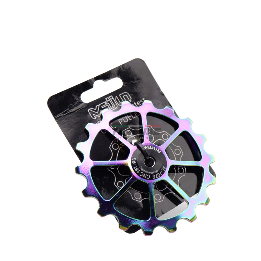 ลูกกลิ้งตีนผีเซรามิคติดจักรยาน 18T ยี่ห้อ MEIJUN ลื่น เบา ทน ลูกรอก