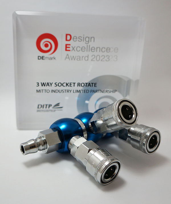 ข้อต่อลม ข้อต่อสวมเร็ว 3ทาง แบบหมุนได้ รุ่น 300E (3 Way Socket Rotate)