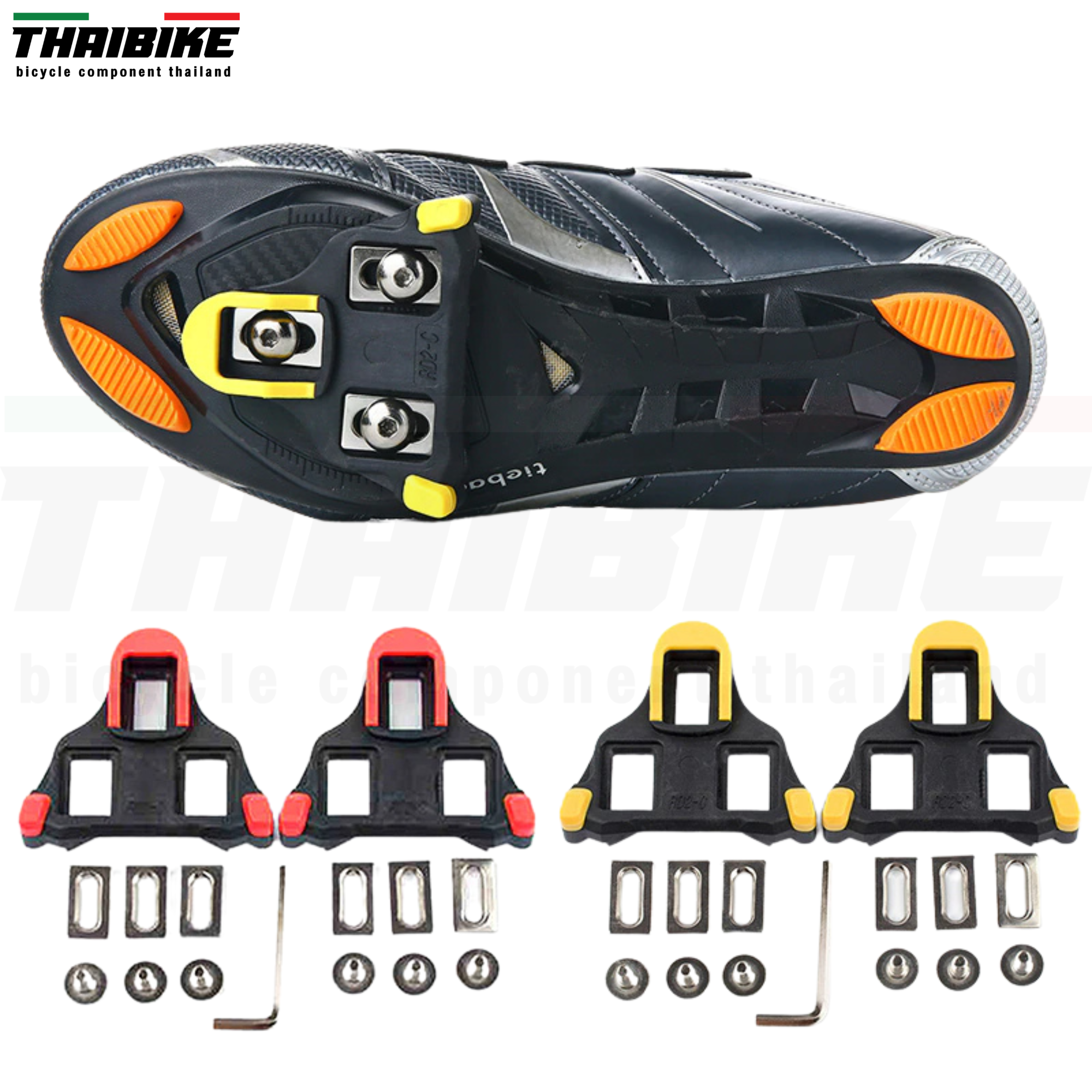แผ่นคลีตใส่รองเท้าสำหรับเสือหมอบ THIAIIBKE รองรับ SHIMANO แบบแยกองศา