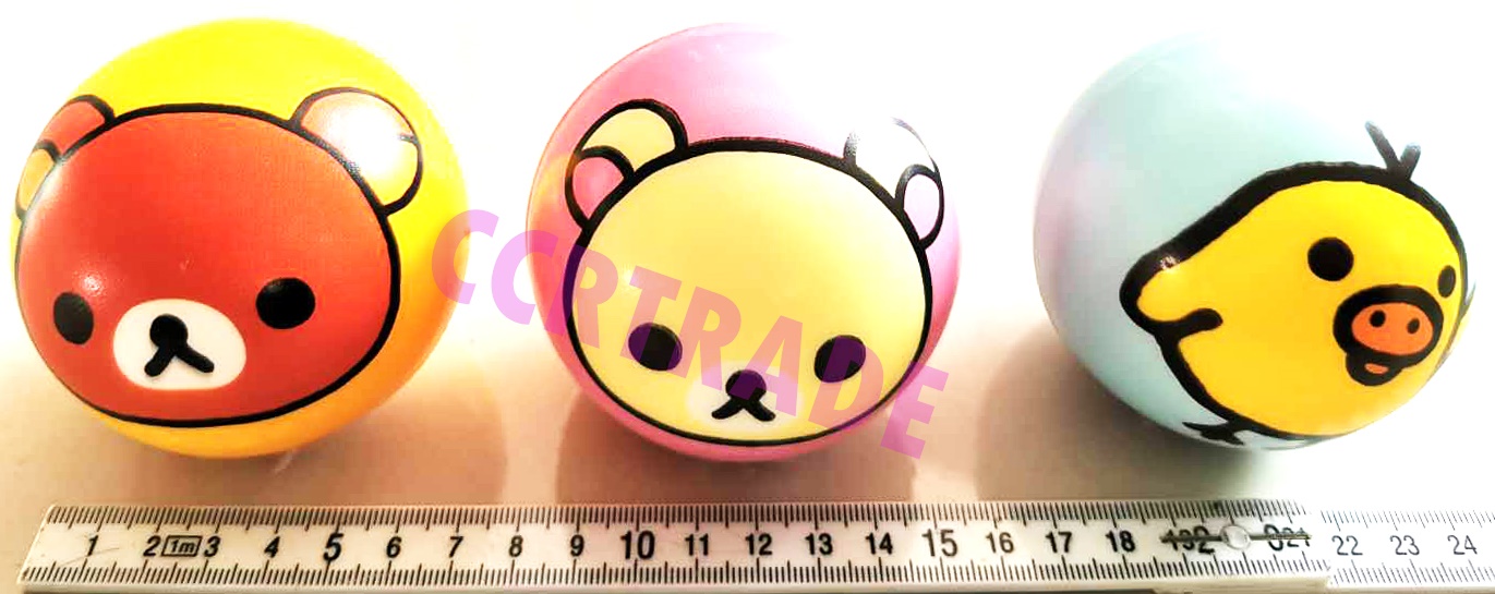 บอลบีบรีลัคคุมะ 3 ลูกถุงตาข่าย 22 ซม.(ลิขสิทธิ์แท้)