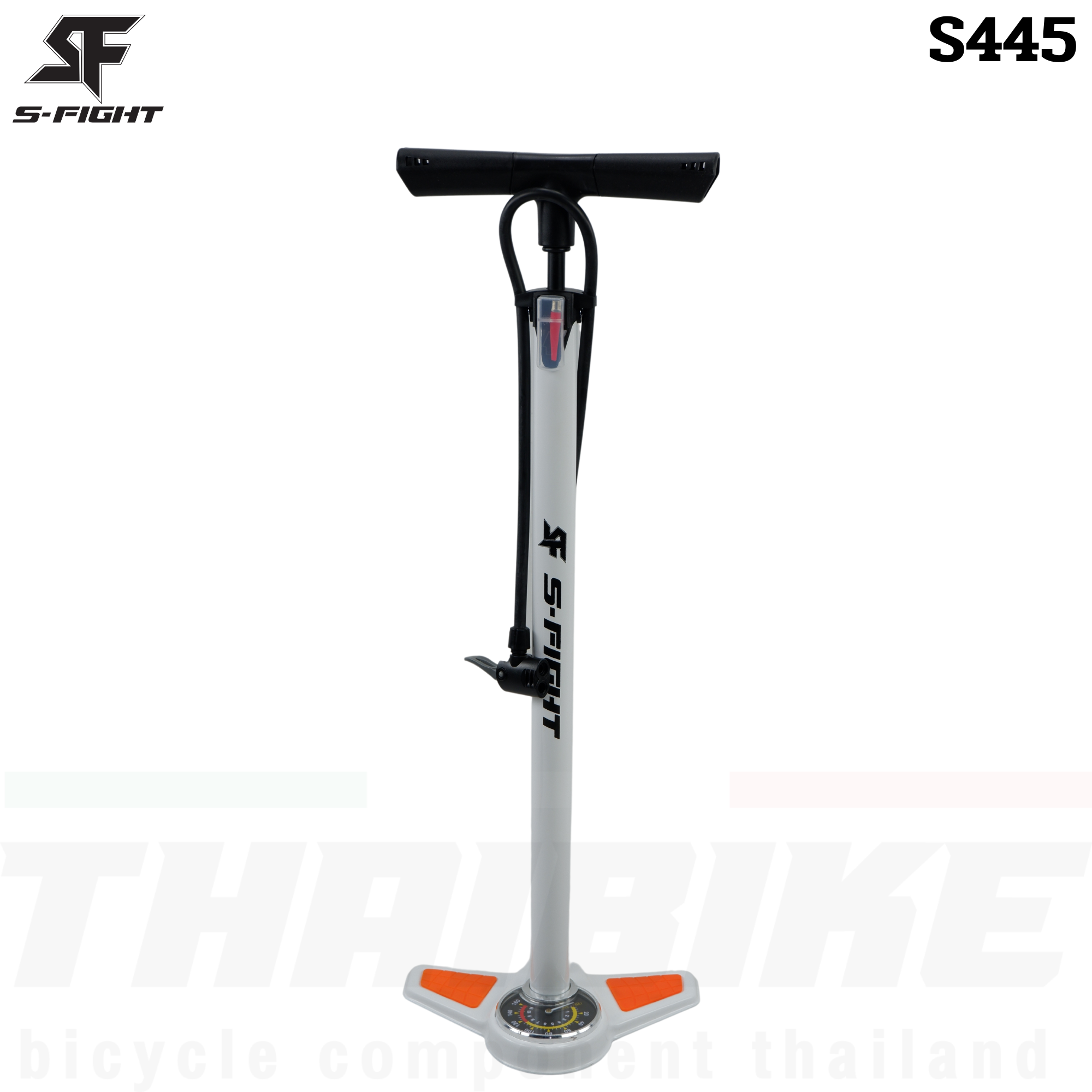 สูบจักรยานตั้งพื้น S-FIGHT รุ่น S445 อัดได้ถึง 160 PSI