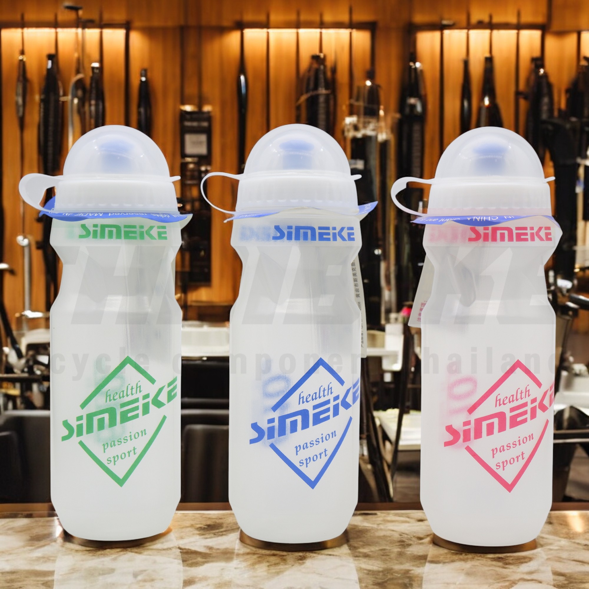 ขวดน้ำจักรยานแบบใส ขวดน้ำดื่มออกกำลังกาย SIMEKE แบบใส 610ml