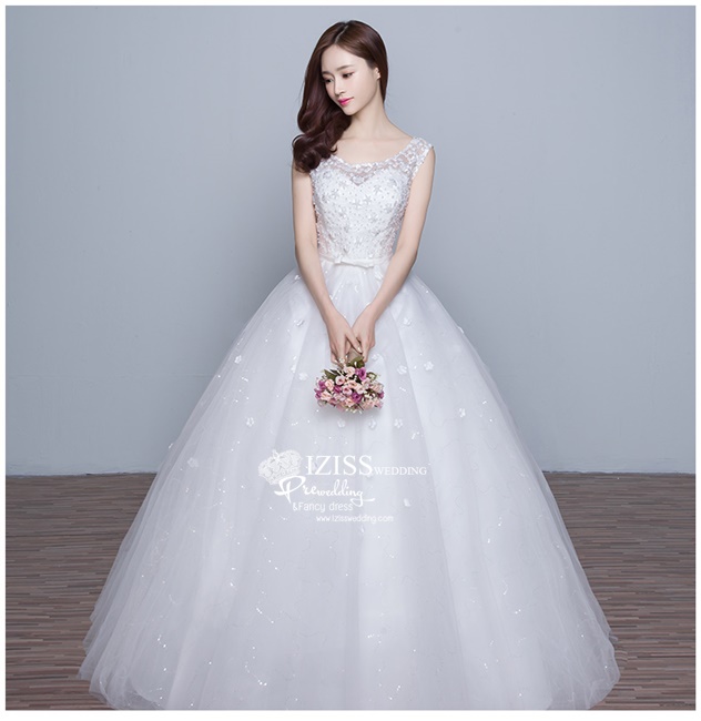 BR206 **พรีออเดอร์**ชุดแต่งงาน&ชุดเจ้าสาวแบบยาวสีขาวเกรดพรีเมี่ยม หรูหราน่ารัก สวยโดดเด่นไม่ซ้ำใคร