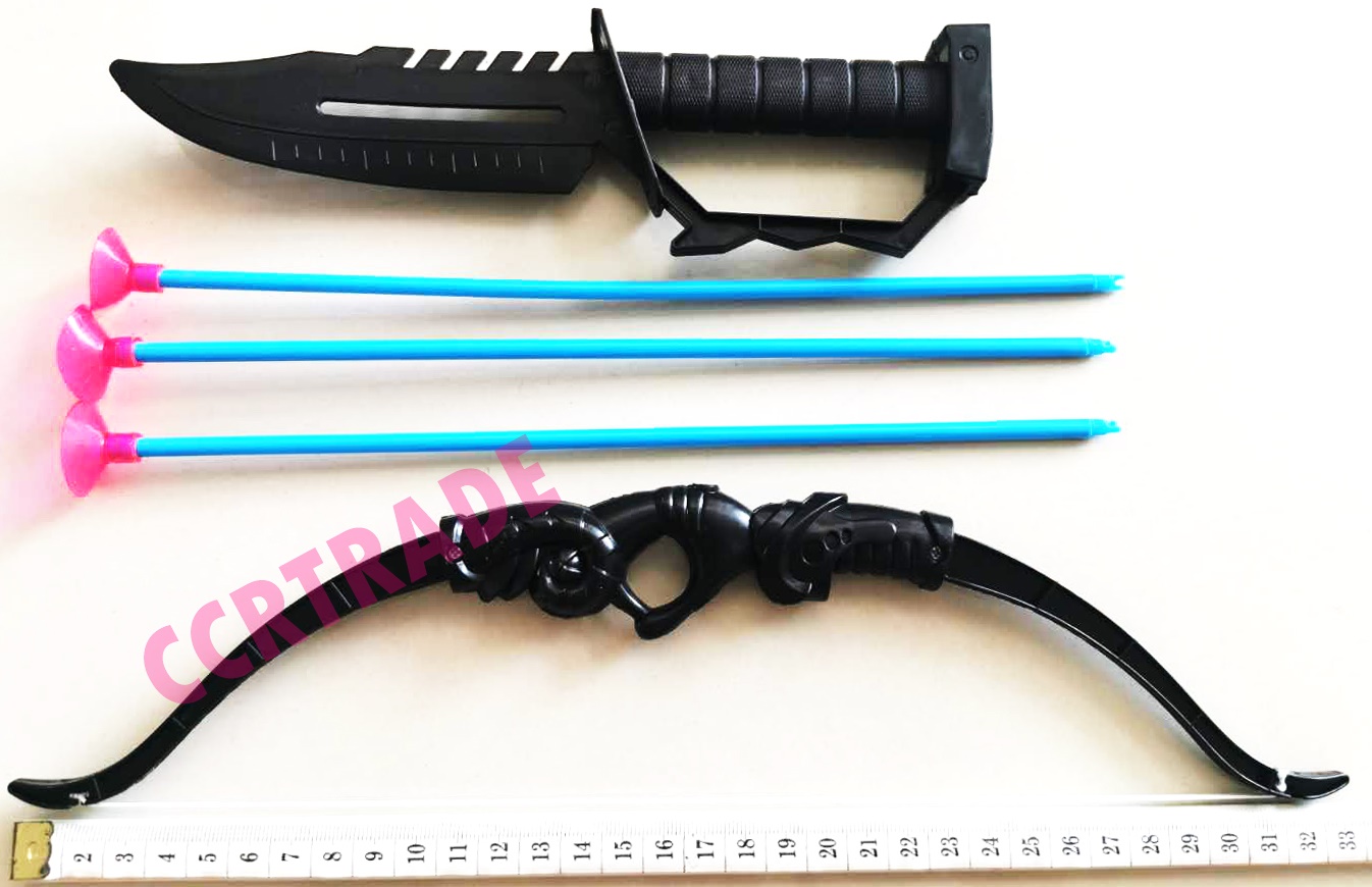 ชุดธนูลูกดอก+มีดคอมแบทกล่องจัมโบ้ 37 ซม.