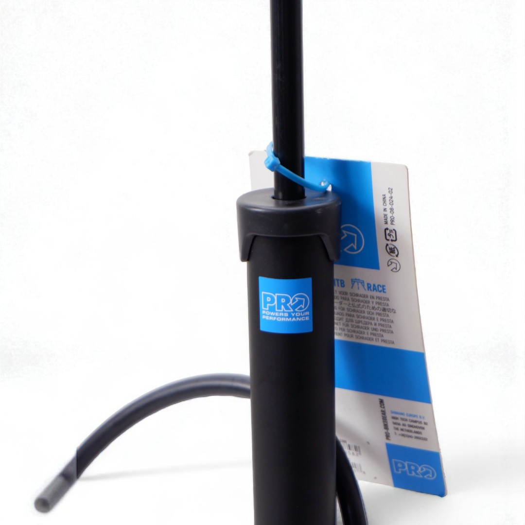 PROสูบลมจักรยาน ตั้งพื้น Touring PRPU0080 สีดำ กระบอกเหล็ก ทนทาน