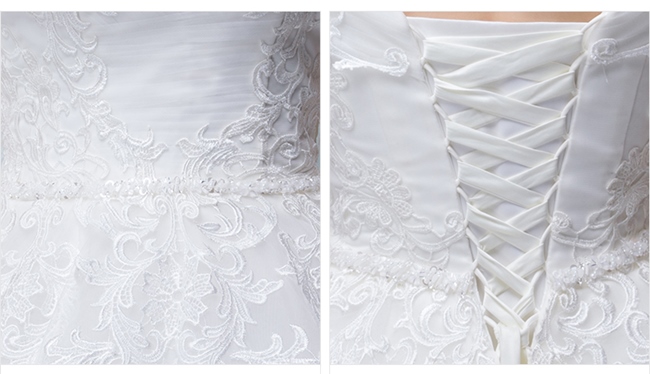 BR135 **พรีออเดอร์**ชุดแต่งงาน&ชุดเจ้าสาวแบบยาวสีขาวเกรดพรีเมี่ยม เปิดไหล่ มีแขน หรูหราน่ารัก สวยโดดเด่นไม่ซ้ำใคร