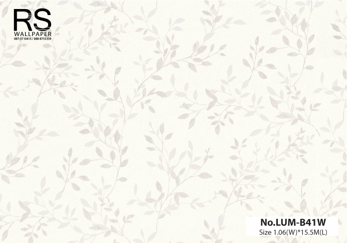 วอลเปเปอร์ ลายใบไม้ No.LUM-B41W