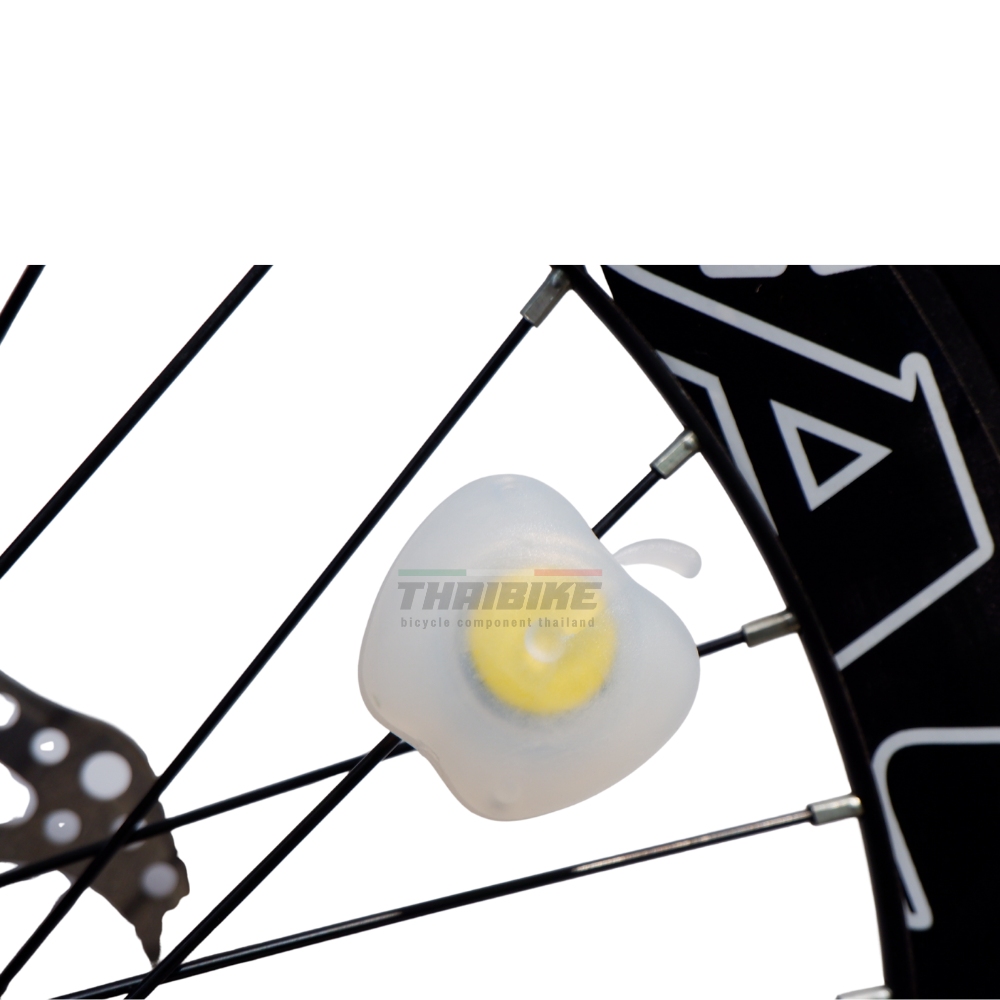 ไฟติดซี่รถจักรยานรูปแอบเปิ้ล แบบ 2 ชิ้น หน้า+หลัง