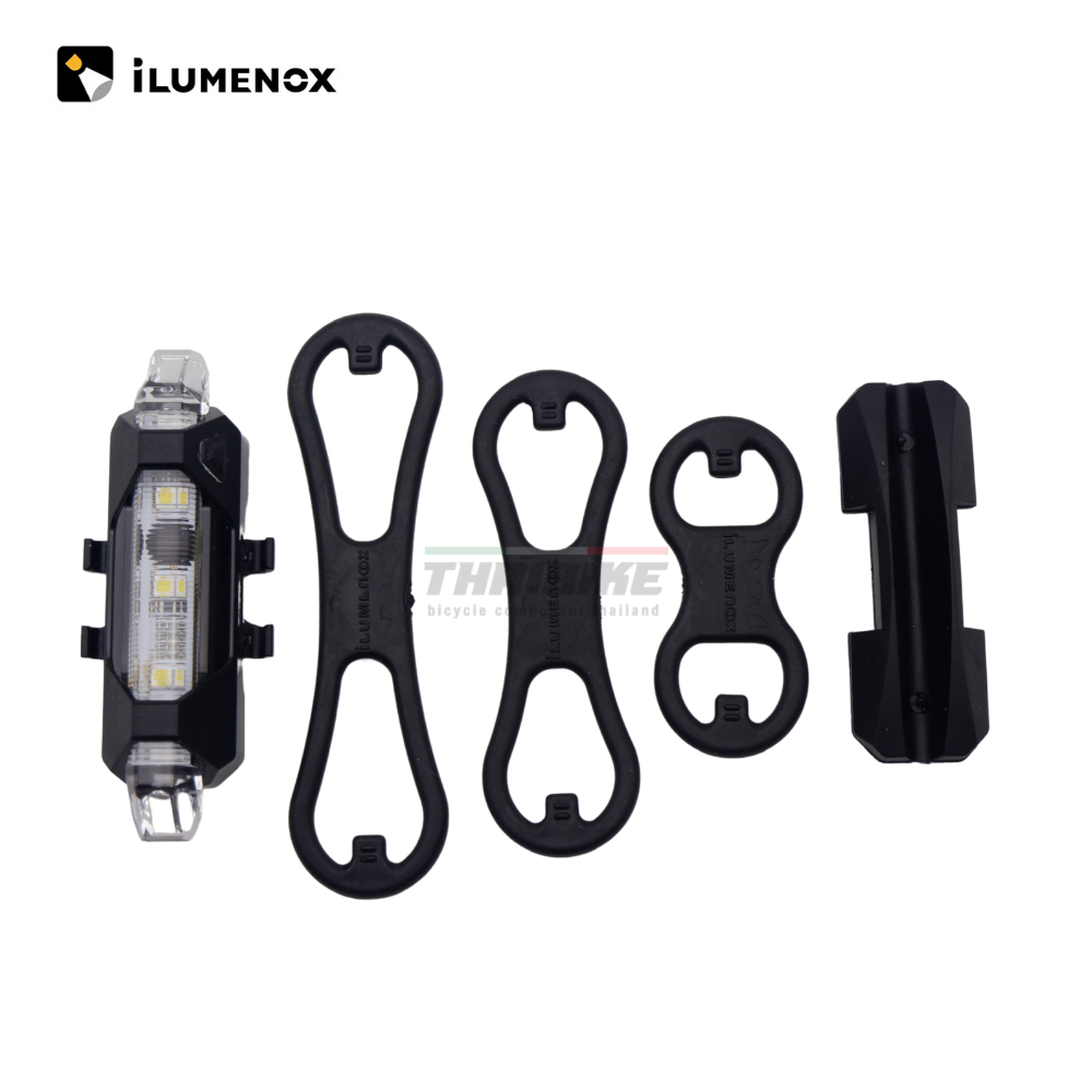 ของแท้ ไฟท้ายจักรยานเสือหมอบ เสือภูเขา iLUMENOX SLASH ไฟสีขาว ชาร์จ USB