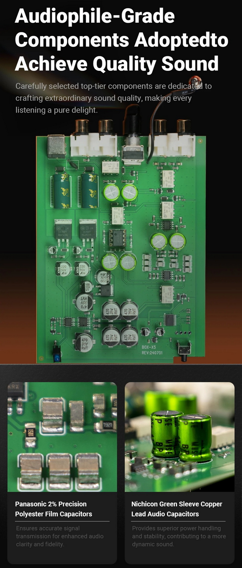 Fosi Audio Box X5 พรีแอมป์โฟโนสำหรับเครื่องเล่นแผ่นเสียง รองรับ MM และ MC ประกันศูนย์ไทย