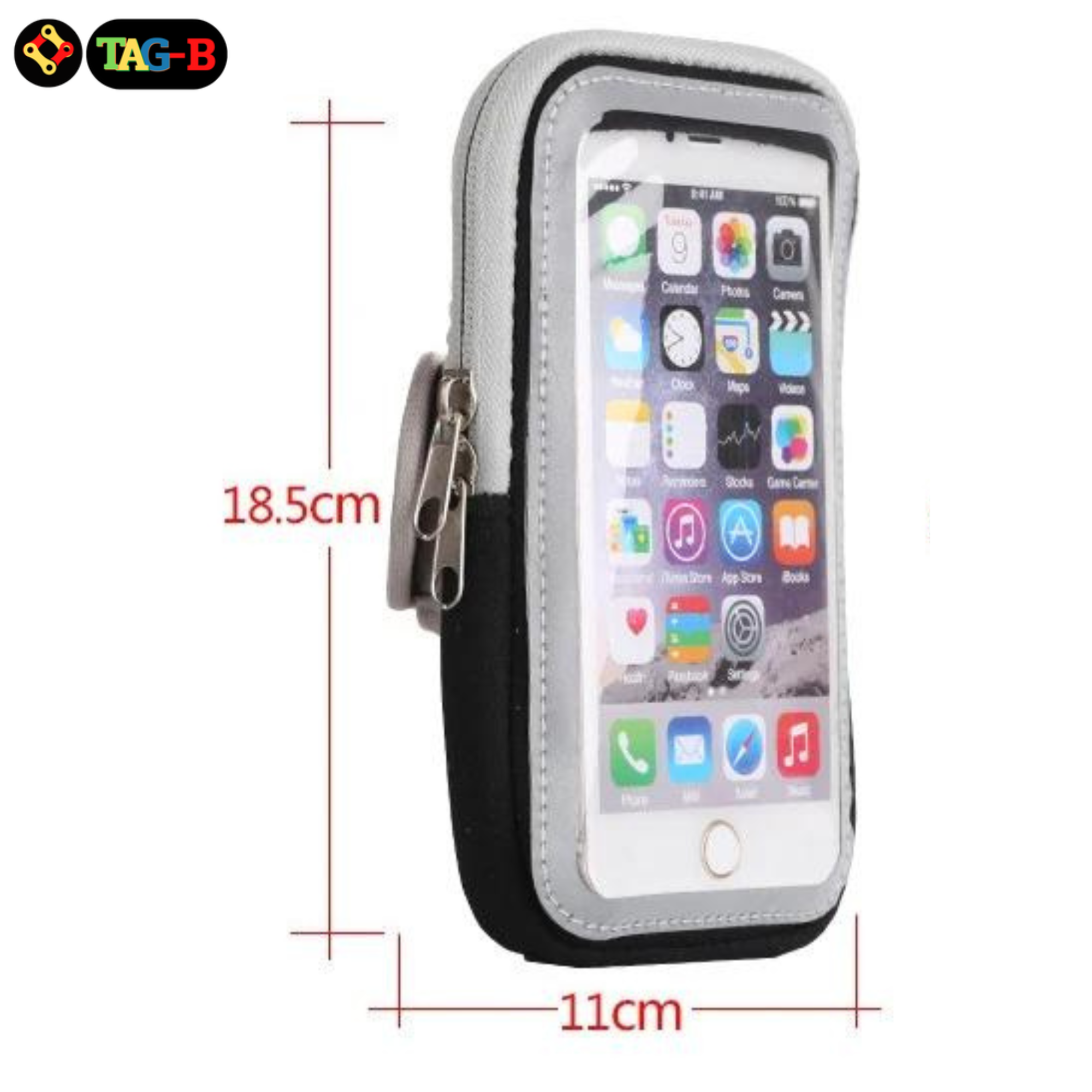 กระเป๋ารัดแขนใส่มือถือ ปั่นจักรยาน วิ่ง TAG-B นิ้ว