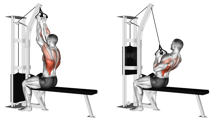 Narrow Pull Down Bar อุปกรณ์ช่วยเล่นกล้ามเนื้อหลัง/ปีก (สำหรับเครื่องเคเบิ้ล)