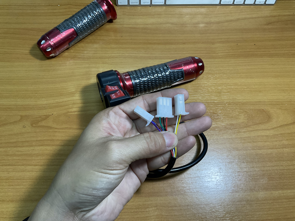 คันเร่งจักรยานไฟฟ้า สามล้อไฟฟ้า มีเกียร์ 3 สปีด มีปุ่ม ถอยหลัง