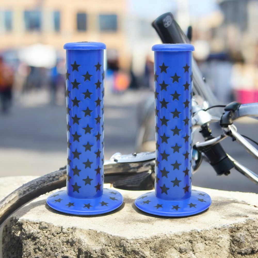 STAR GT BMX Handle Grips ปลอกแฮนด์ยางจักรยาน ลายดาว กันลื่น นุ่มสบาย 120 มม. สำหรับแฮนด์มาตรฐาน 22.2 มม.
