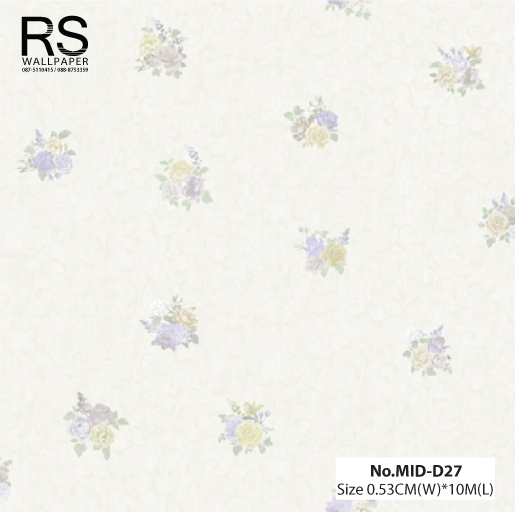 วอลเปเปอร์ ลายดอกไม้ No.MID-D27