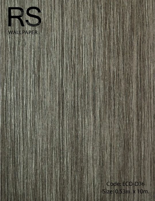 วอลเปเปอร์มีเทกเจอร์เส้นพื้นสีน้ำตาลเข้มแกมทอง ECO-D36