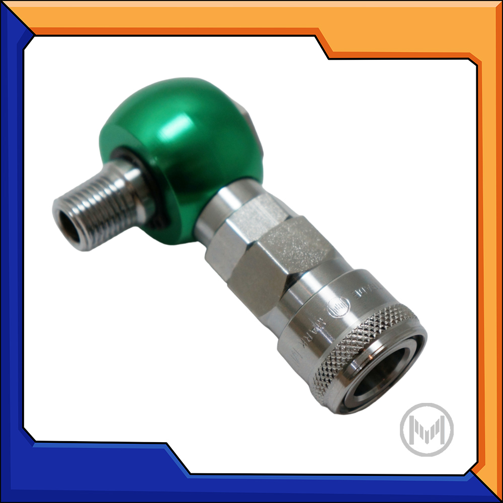 ข้อต่อลม คอปเปอร์ลมงอ 90องศา พร้อมตัวหมุนได้