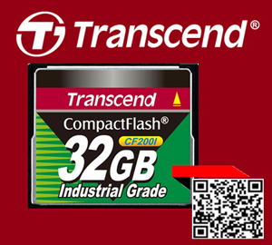 TransCend, Compact Flash Card, CF Card,16Gb,CF200i,Industrial Grade,Industrial Temp,TS32GCF200I