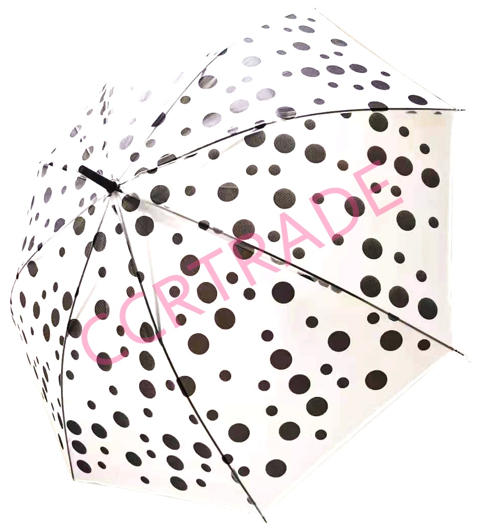ร่มใสญี่ปุ่นลายจุด 8 ก้าน คละสี 21.5 นิ้ว(1x3)