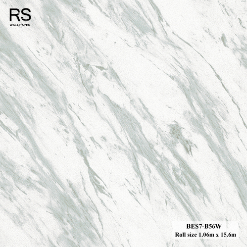 วอลเปเปอร์ ลายหินอ่อนสีเทาอ่อน BES7-B56W