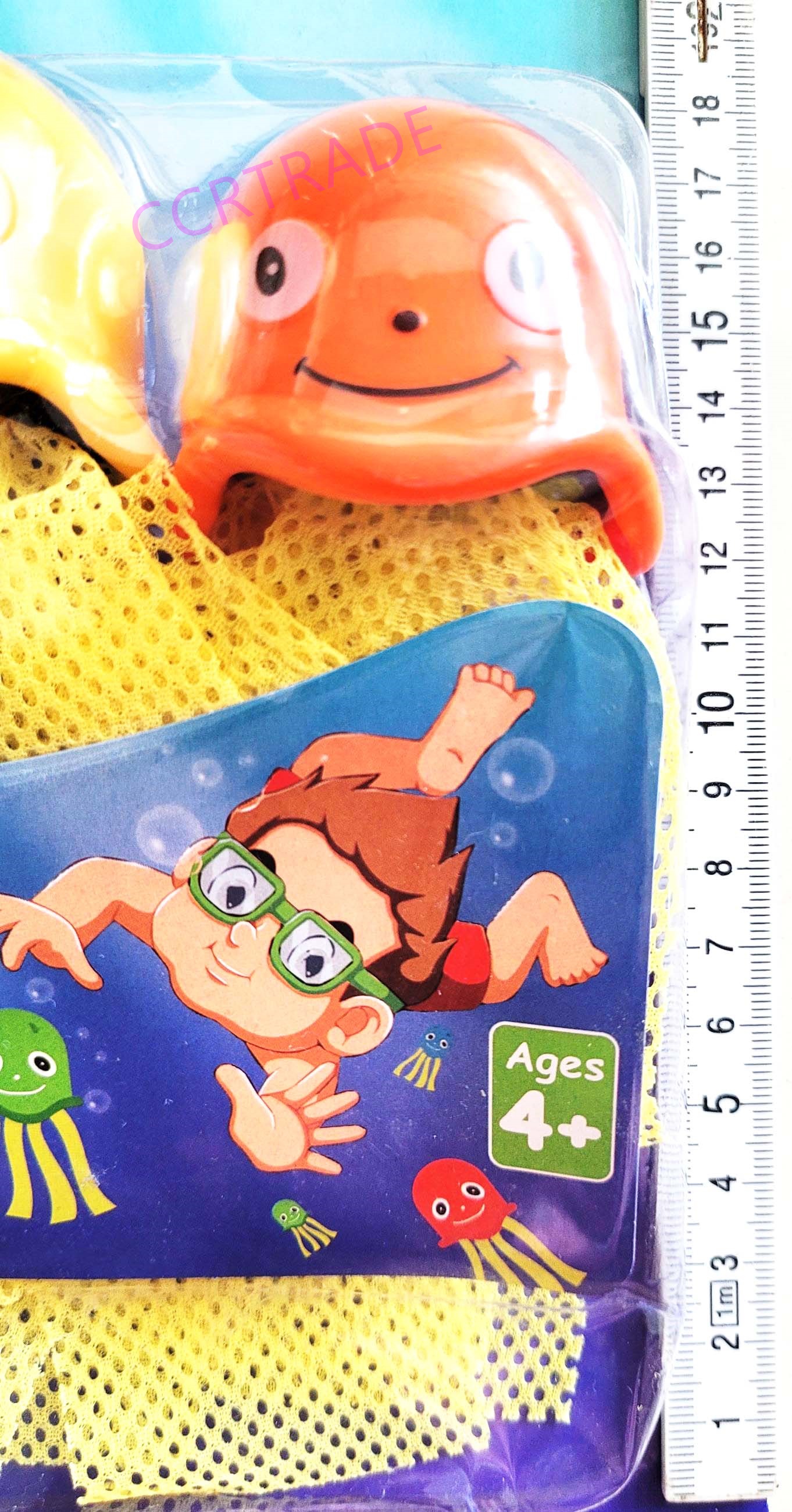 แมงกระพรุนสีสดเล่นน้ำ 4 ชิ้นแผง 25 ซม.(งานห้าง)(1x6)