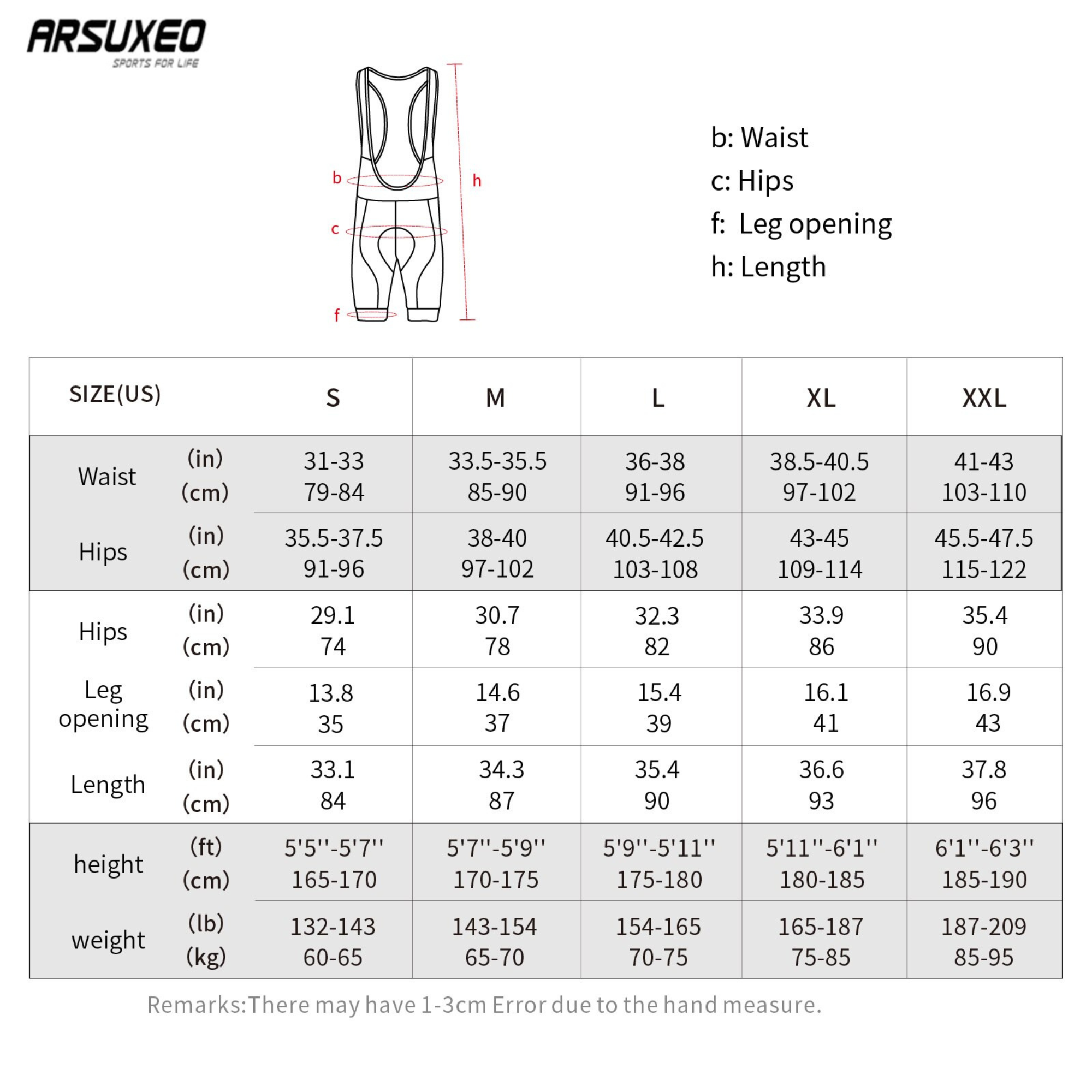 เอี้ยมปั่นจักรยาน ARSUXEO Man Cycling Shorts เป้าเจลแบบ3D ขาเลซอร์คัท
