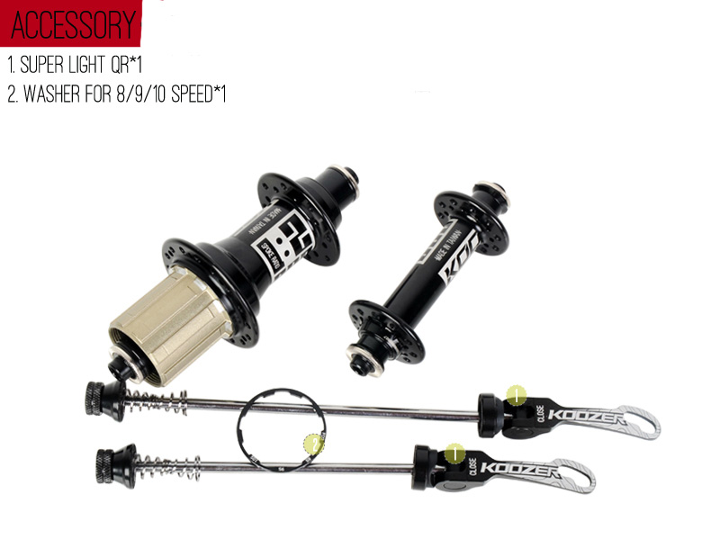 ดุมจักรยานแบบหน้าและหลัง KOOZER RS290 Road Bike 20/24