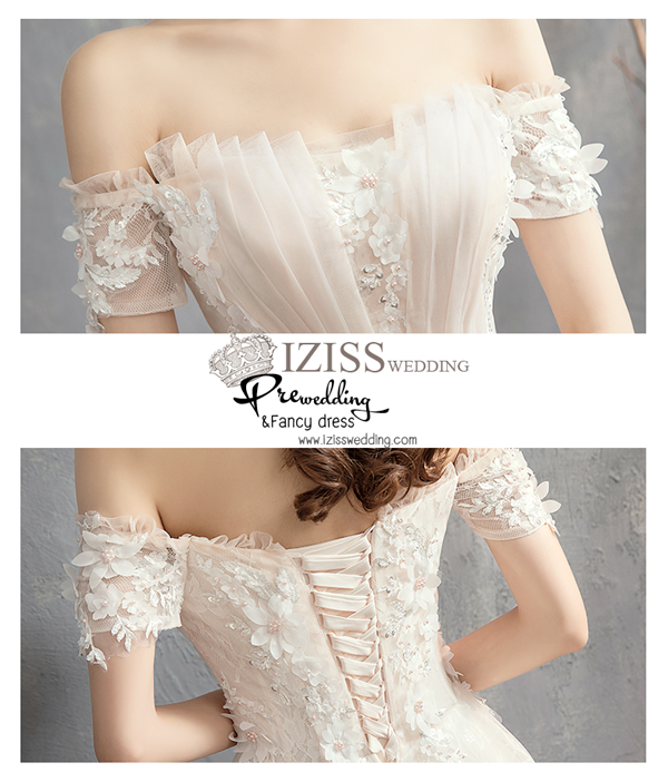 BR365 **พรีออเดอร์**ชุดแต่งงาน&ชุดเจ้าสาวแนวเรียบหรู สีขาวเกรดพรีเมี่ยม น่ารัก สวยโดดเด่นไม่ซ้ำใคร