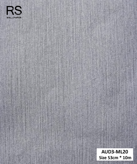 วอลเปเปอร์ สีเทาปนกลิตเตอร์สีเงิน AUD3-ML20