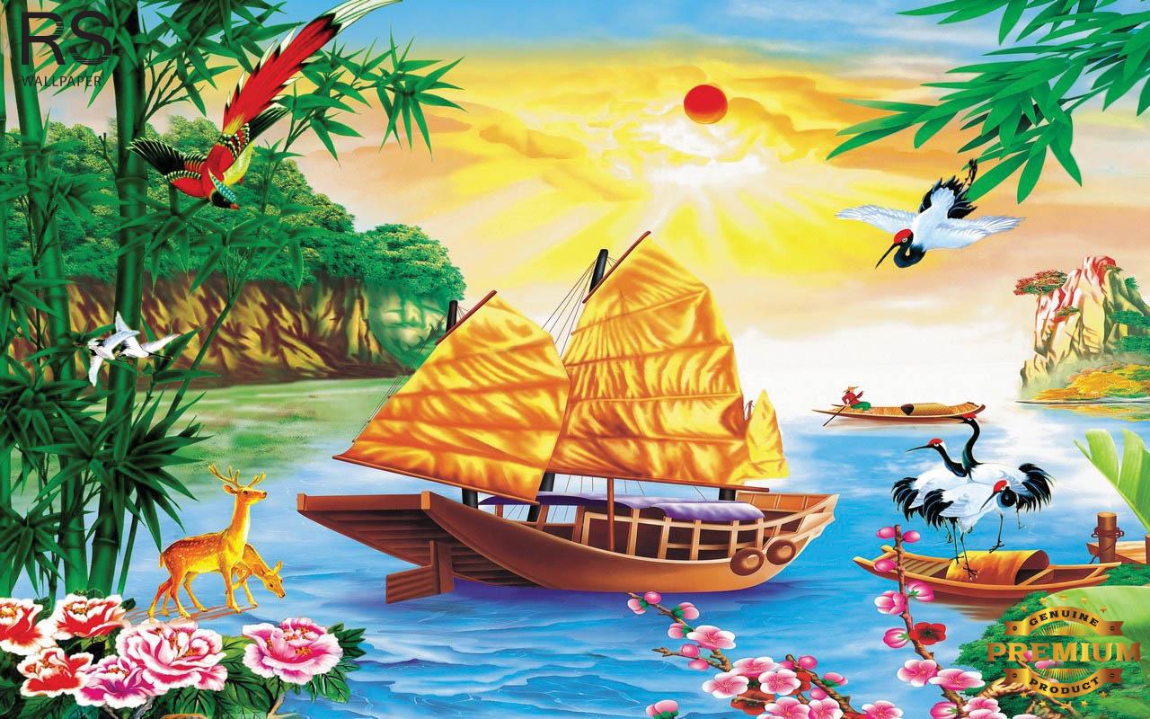 วอลเปเปอร์ ภาพฮวงจุ้ย เรือมงคล J-PREMIUM(สั่งผลิต)