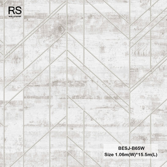 วอลเปเปอร์ลายไม้ประยุกต์ สีน้ำตาลอ่อน BESJ-B65W