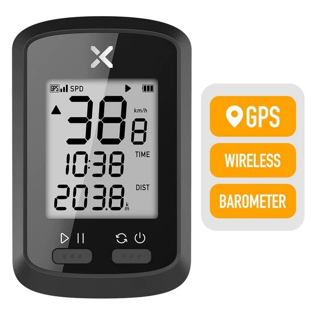ไมล์วัดความเร็วจักรยานแบบ GPS ยี่ห้อ XOSS G+ ชาร์จ USB มีไฟกลางคืน