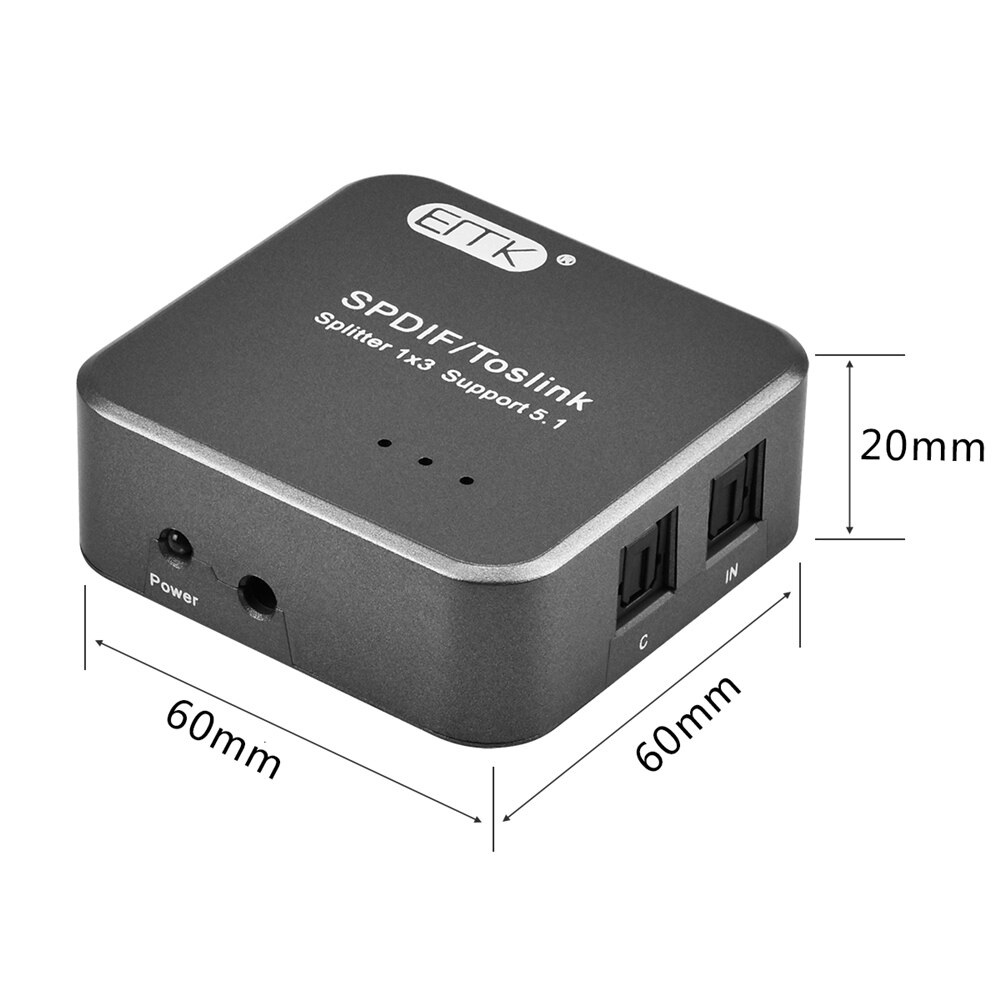 ขาย ERTK Optical Splitter แบบเข้า 1 ออก 3 หัว รองรับ 5.1