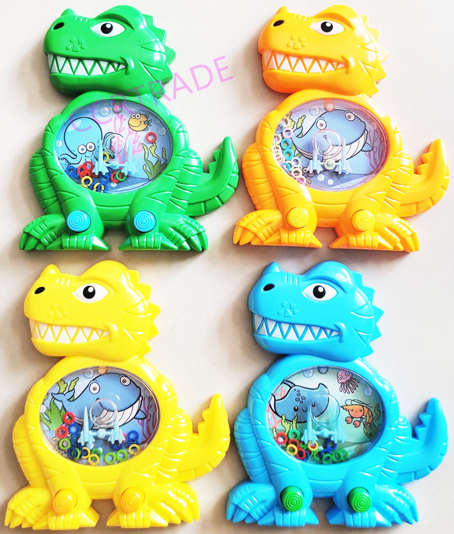 เกมส์กดน้ำไดโนเสาร์สีสด 12x14 ซม.(1x24)