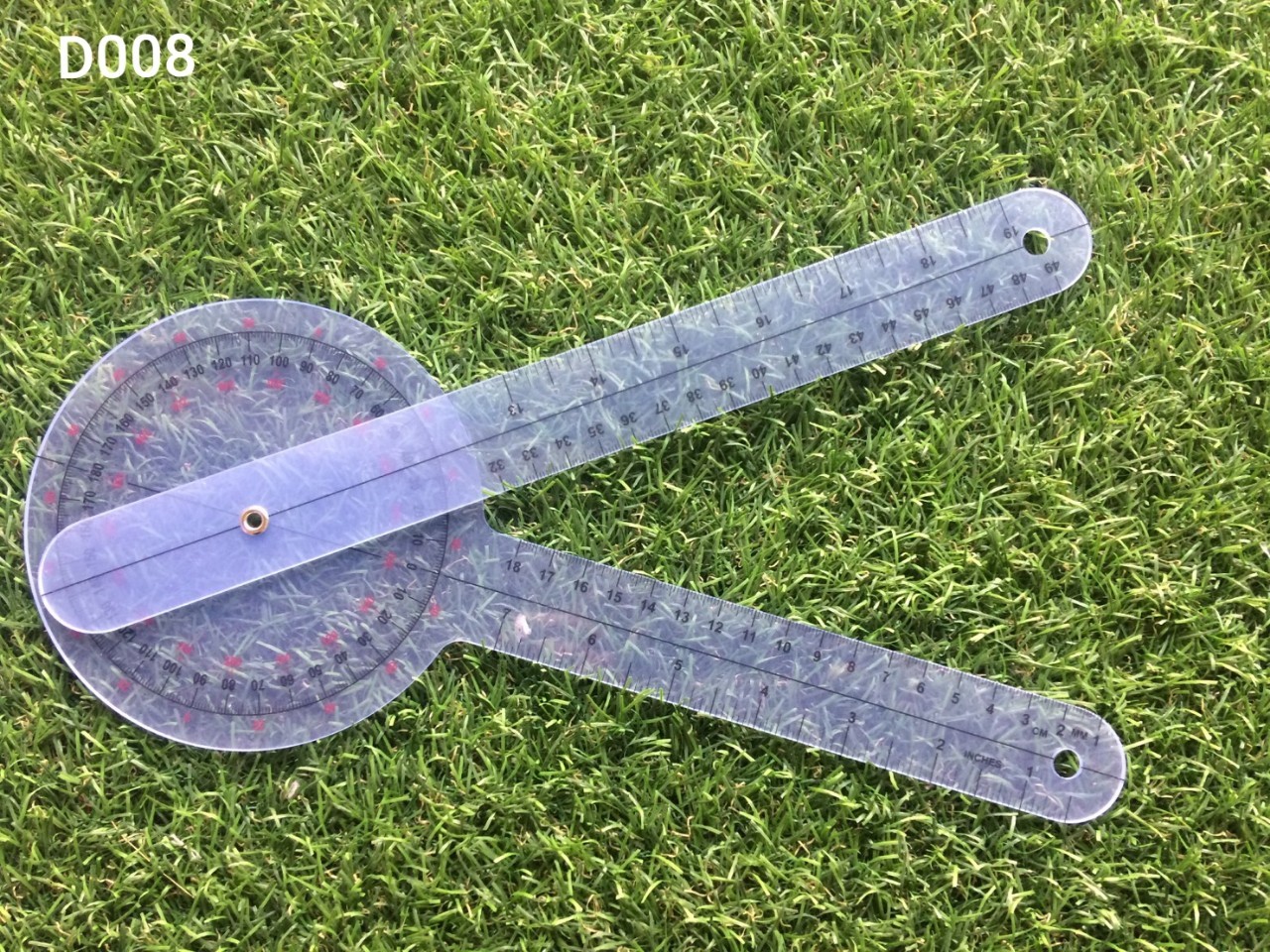 ไม้บรรทัดวัดมุมทางการแพทย์พลาสติก 360 องศา โกนิโอมิเตอร์ ขนาด 12 นิ้ว Goniometer