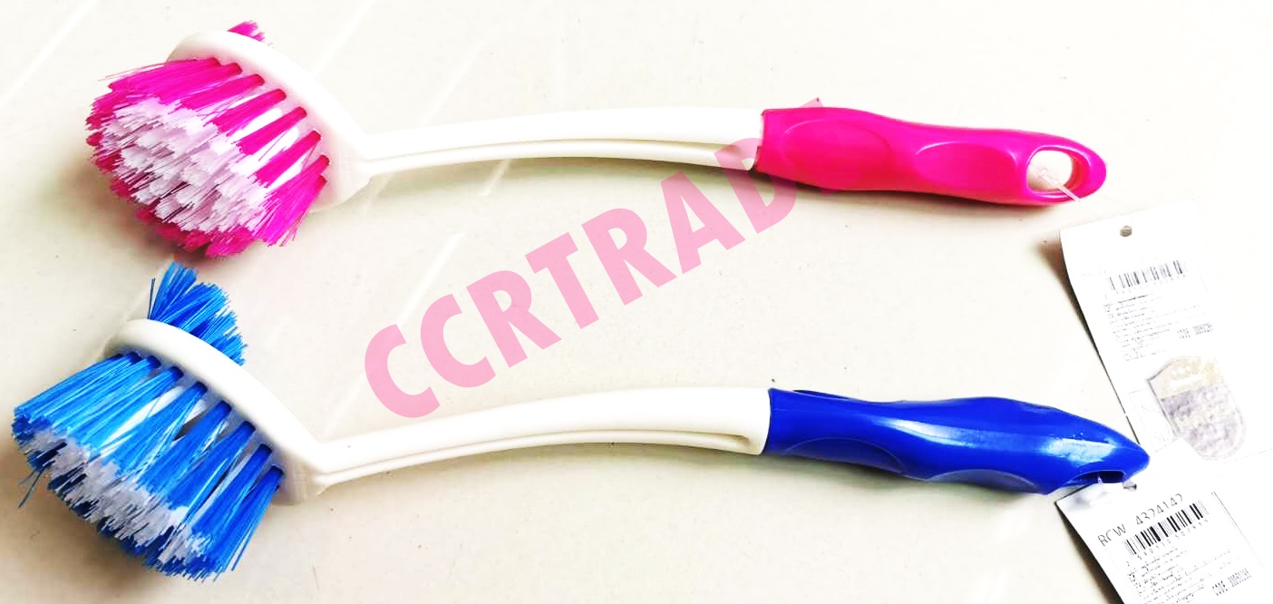 แปรงขัดส้วม 2 หัวอย่างดี ด้ามยาว 25.5 ซม.