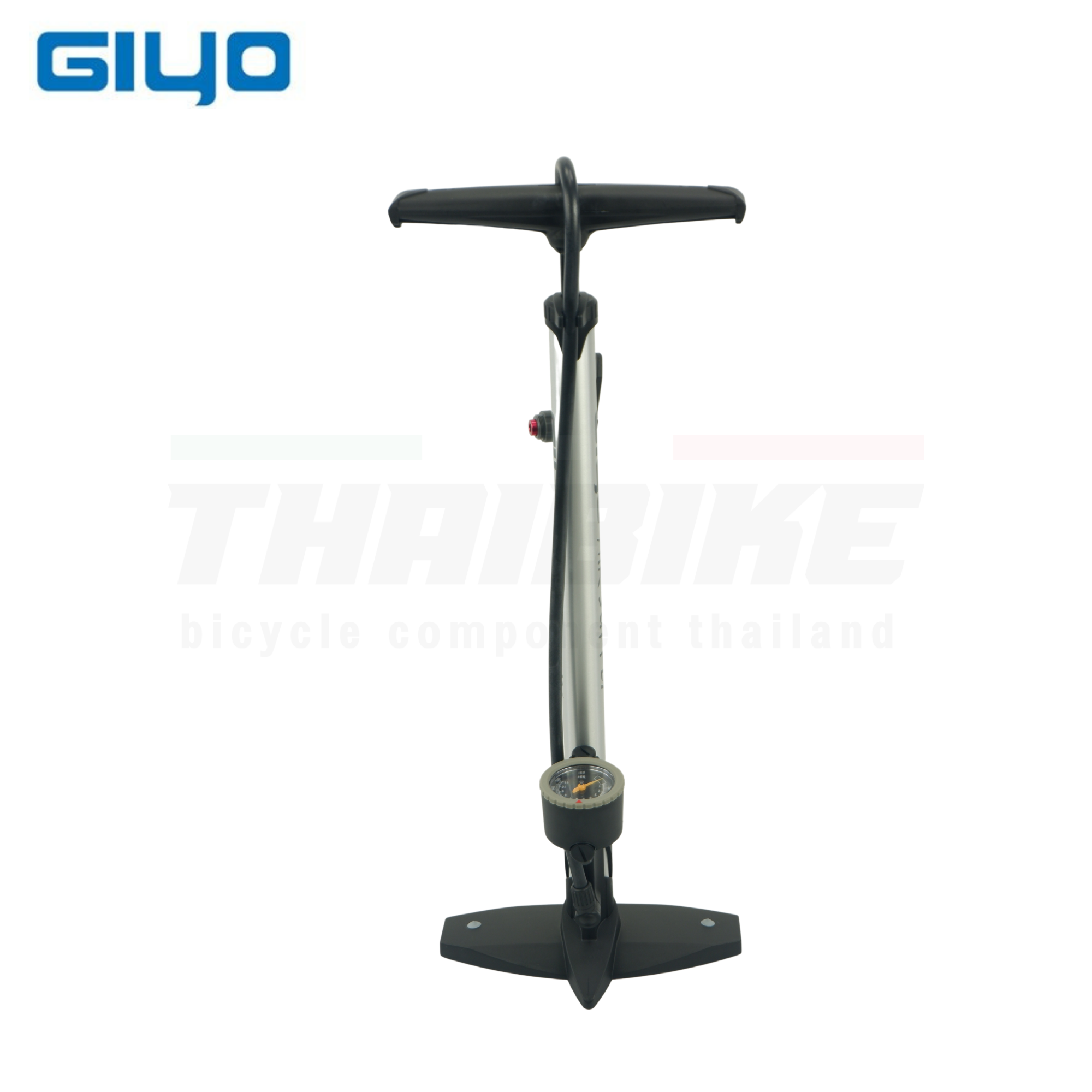 สูบจักรยานแบบตั้งพื้น GIYO GF-31PEV 160PSI สูบได้สองหัว สูบตั้งพื้น