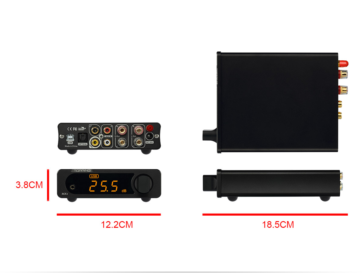 ขาย TOPPING MX3 DAC & Amp ตั้งโต้ะ รองรับ Bluetooth , NFC , Remote control , 24bit192KHz