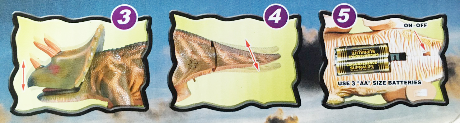 ไดโนเสาร์แรด มีเสียง มีไฟกล่อง 40 ซม. (1x3)