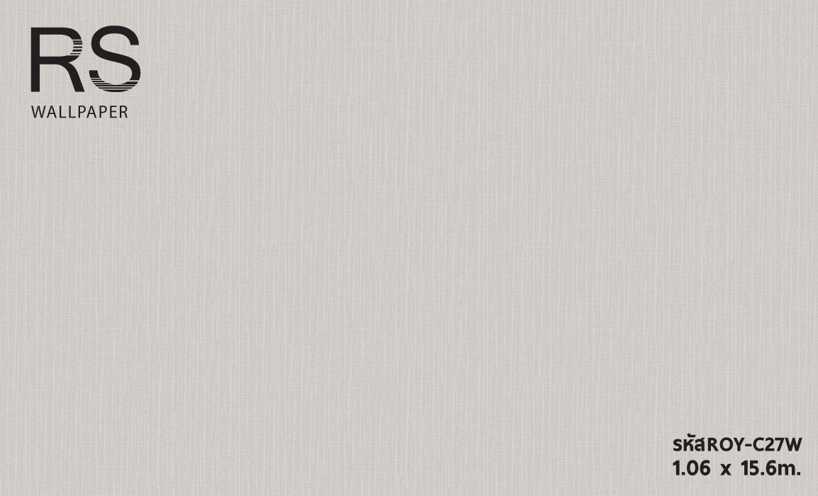 วอลเปเปอร์สีพื้น เทา แท็กเจอร์ผ้า ROY-C27W