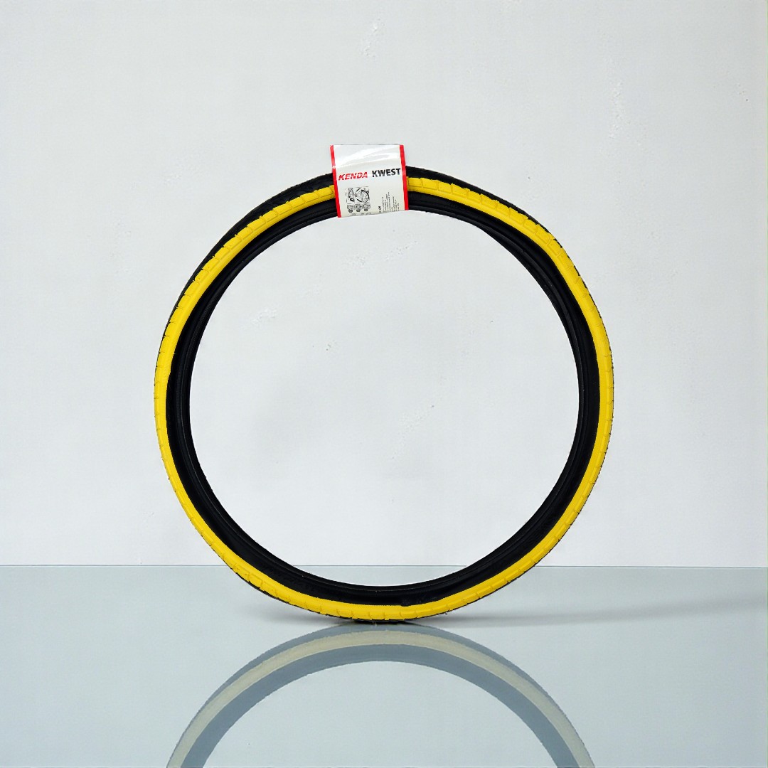 ยางนอกจักรยานเสือภูเขาทางเรียบ KENDA KWEST 26x1.50 26x1.95 ขอบเหลือง/แดง/น้ำเงิน
