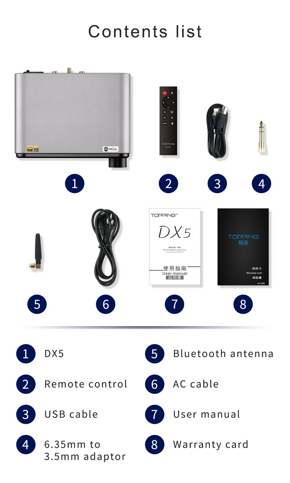 Topping DX5 DAC& ตั้งโต๊ะ รองรับ MQA ประกันศูนย์ไทย